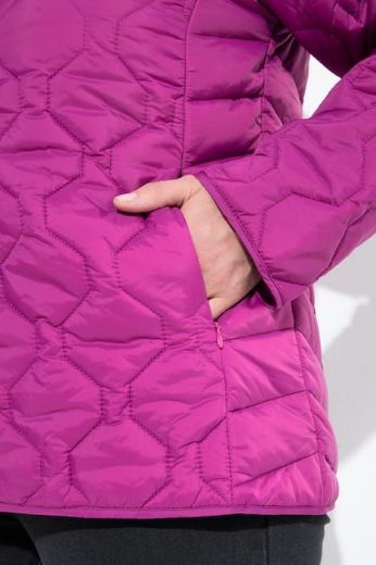 Plus size veliki brojevi Jakna lagana štepana s povišrenim ovratnikom za punije