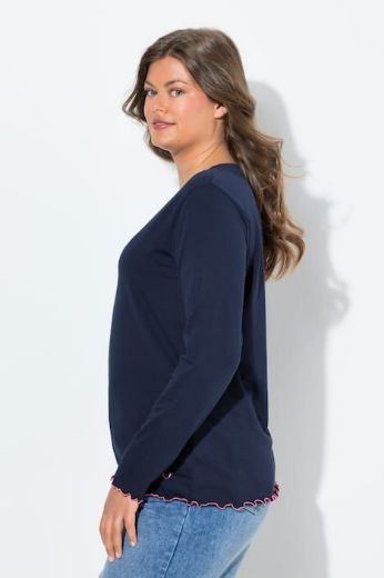 Plus size veliki brojevi Majica dugih rukava V ovratnika za punije