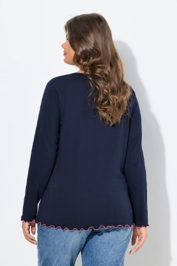 Plus size veliki brojevi Majica dugih rukava V ovratnika za punije
