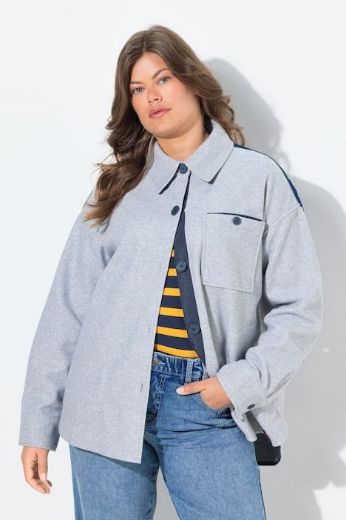 Plus size veliki brojevi Jakna lagana na kopčanje za punije