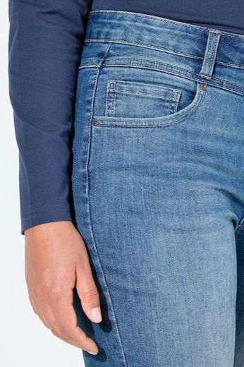 Plus size veliki brojevi Traperice visokog struka uskih nogavica za punije