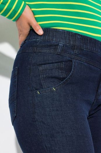 Plus size veliki brojevi Traperice visokog struka širokih nogavica za punije