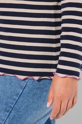 Plus size veliki brojevi Majica dugih rukava na pruge za punije