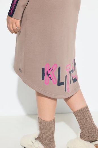 Plus size veliki brojevi Haljina midi dugih rukava za punije