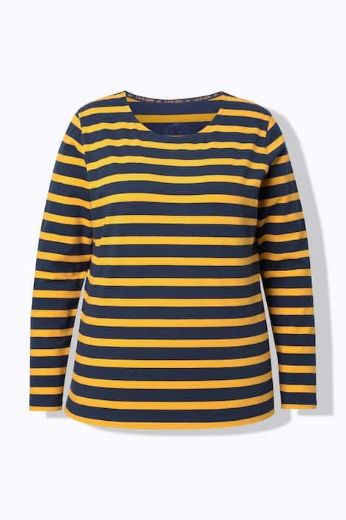 Plus size veliki brojevi Majica dugih rukava na pruge za punije