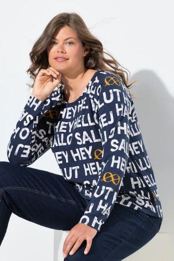 Plus size veliki brojevi Majica dugih rukava okruglog ovratnika za punije