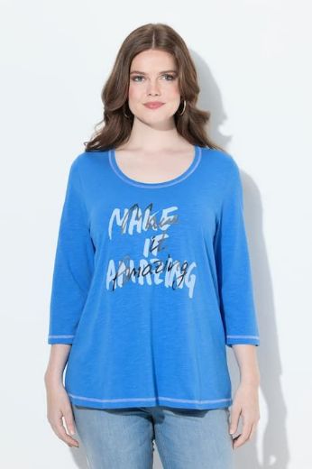 Plus size veliki brojevi Majica 3/4 rukava A kroja za punije