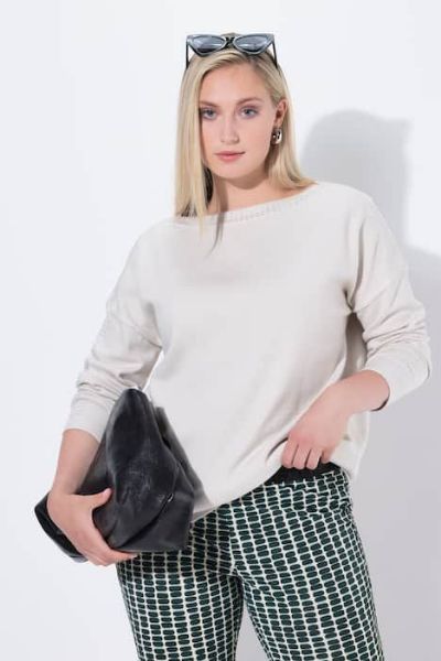Veliki brojevi Pulover dugih rukava šireg kroja moda za punije