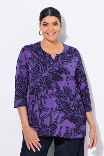 Plus size veliki brojevi Majica 3/4 rukava A kroja za punije