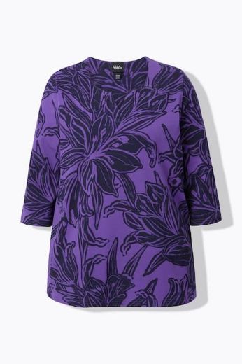 Plus size veliki brojevi Majica 3/4 rukava A kroja za punije