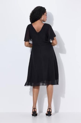 Plus size veliki brojevi Haljina midi kratkih rukava za punije