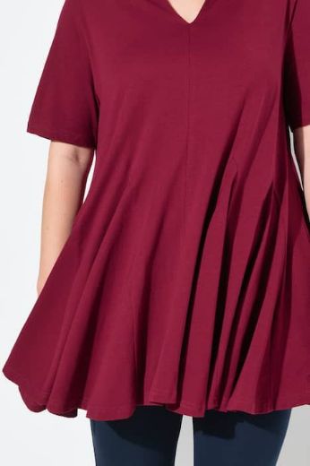 Plus size veliki brojevi Tunika kratkih rukava A kroja za punije