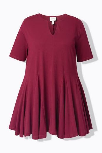 Plus size veliki brojevi Tunika kratkih rukava A kroja za punije