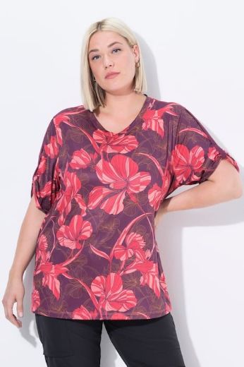Plus size veliki brojevi Majica kratkih rukava V ovratnika za punije
