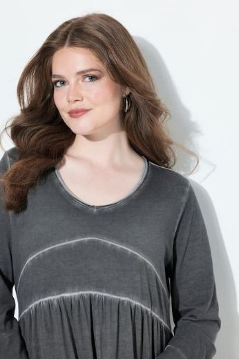 Plus size veliki brojevi Haljina midi V ovratnika za punije