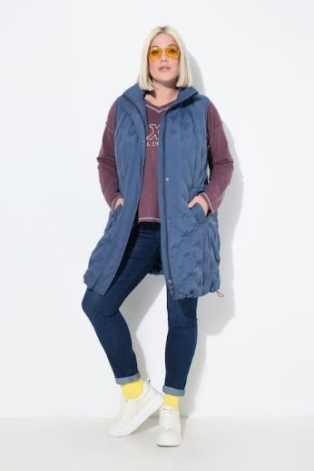 Plus size veliki brojevi Prsluk prošiveni dužeg A kroja za punije