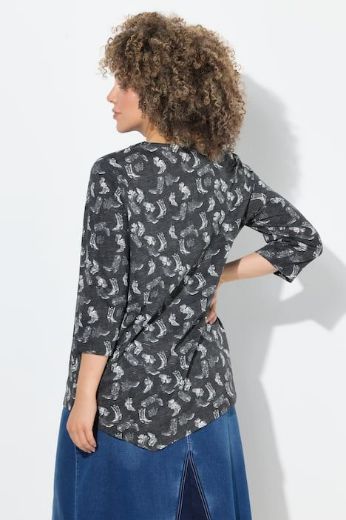 Plus size veliki brojevi Majica 3/4 rukava A kroja za punije