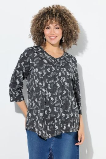 Plus size veliki brojevi Majica 3/4 rukava A kroja za punije