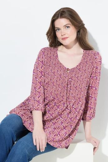 Plus size veliki brojevi Bluza 3/4 rukava A kroja za punije