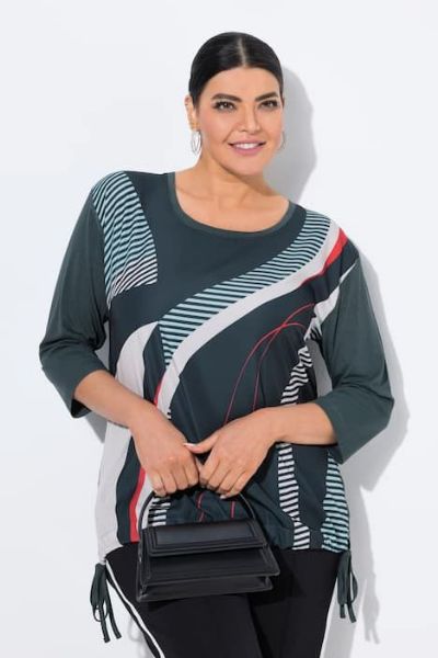 Veliki brojevi Majica 3/4 rukava moda za punije