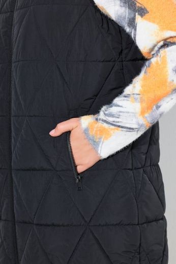 Plus size veliki brojevi Prsluk prošiveni s kapuljačom za punije