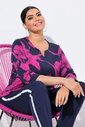 Plus size veliki brojevi Majica cvjetnog printa za punije