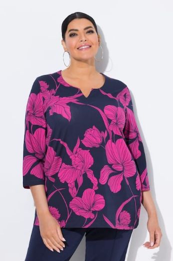 Plus size veliki brojevi Majica cvjetnog printa za punije