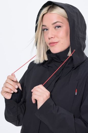 Plus size veliki brojevi Jakna funkcionalna s kapuljačom dužeg kroja za punije