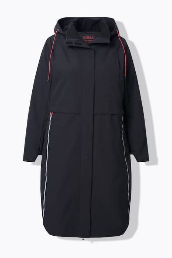 Plus size veliki brojevi Jakna funkcionalna s kapuljačom dužeg kroja za punije