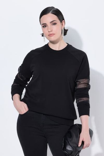 Veliki brojevi Majica dugih rukava okruglog ovratnika moda za punije