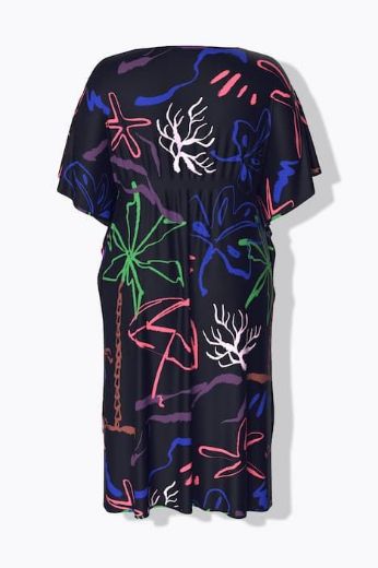 Plus size veliki brojevi Kaftan kratkih rukava na vezanje za punije