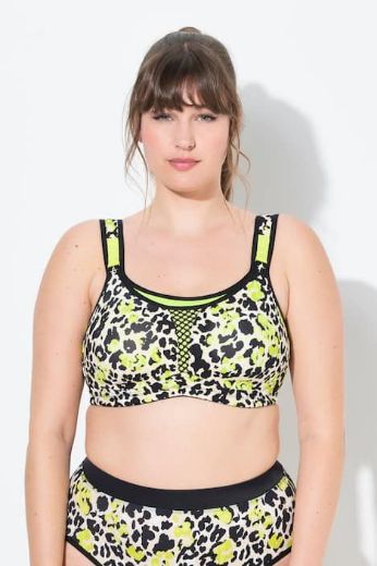 Plus size veliki brojevi Grudnjak sportski s leopard uzorkom za punije