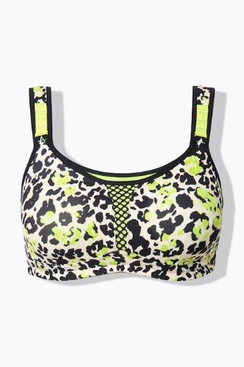 Plus size veliki brojevi Grudnjak sportski s leopard uzorkom za punije