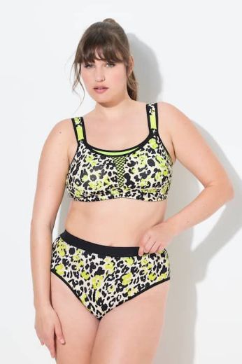Plus size veliki brojevi Gaćice midi s leopard uzorkom za punije