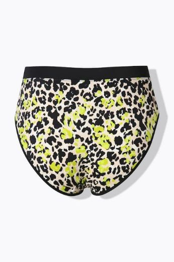 Plus size veliki brojevi Gaćice midi s leopard uzorkom za punije