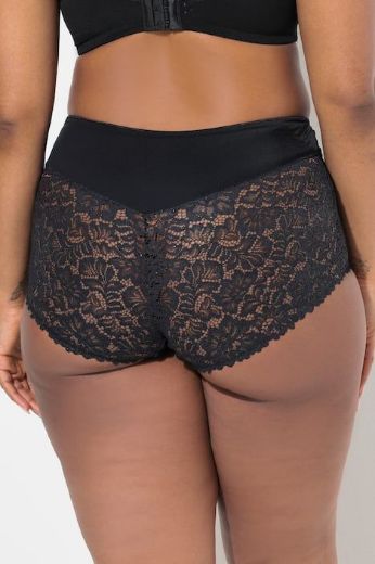 Plus size veliki brojevi Gaćice visokog struka s dodatkom ukrasne čipke za punije