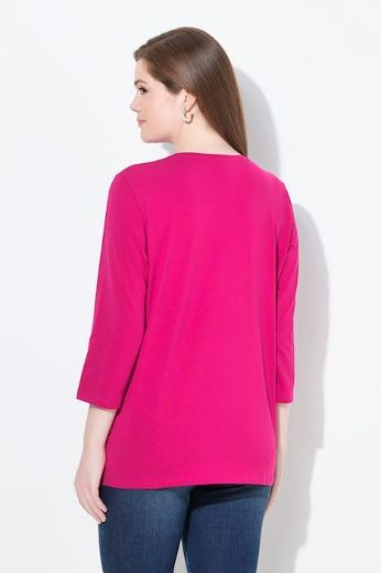 Plus size veliki brojevi Majica 3/4 rukava V ovratnika za punije