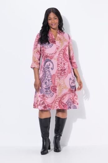 Plus size veliki brojevi Haljina 3/4 rukava A kroja za punije