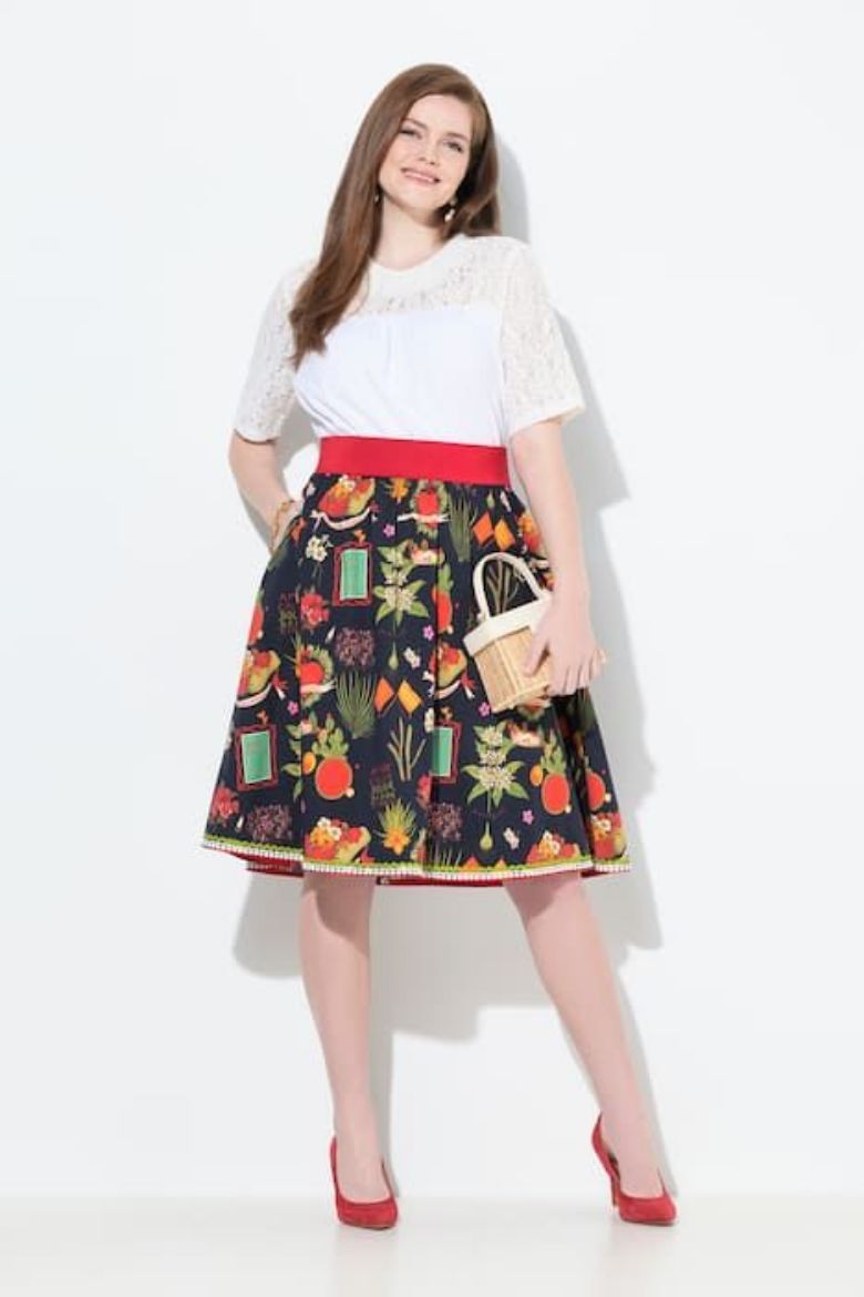 Plus size veliki brojevi Suknja A kroja za punije