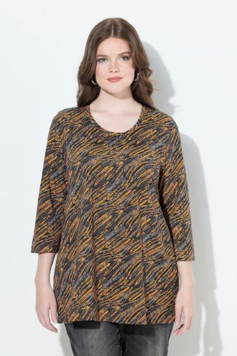 Plus size veliki brojevi Majica 3/4 rukava A kroja za punije