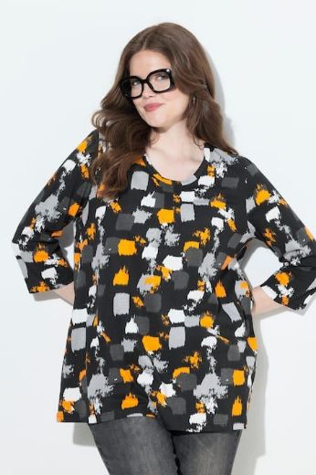 Plus size veliki brojevi Majica 3/4 rukava A kroja za punije