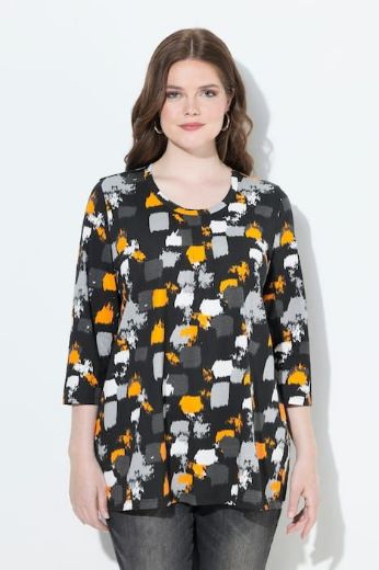 Plus size veliki brojevi Majica 3/4 rukava A kroja za punije