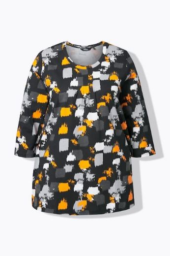 Plus size veliki brojevi Majica 3/4 rukava A kroja za punije