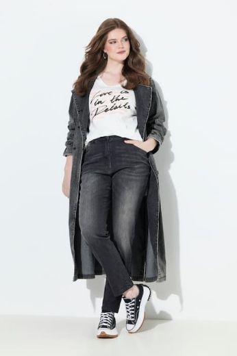 Plus size veliki brojevi Traperice povišenog struka za punije