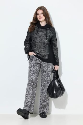 Plus size veliki brojevi Traperice s leopard uzorkom za punije