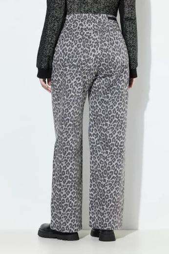 Plus size veliki brojevi Traperice s leopard uzorkom za punije