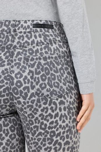 Plus size veliki brojevi Traperice s leopard uzorkom za punije