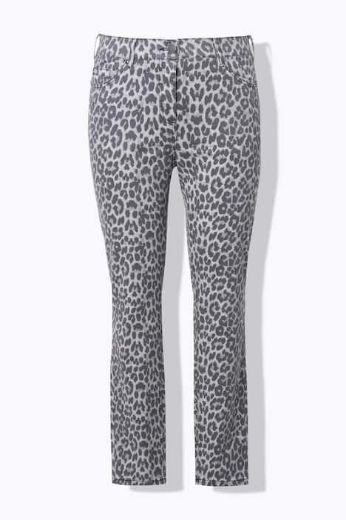 Plus size veliki brojevi Traperice s leopard uzorkom za punije