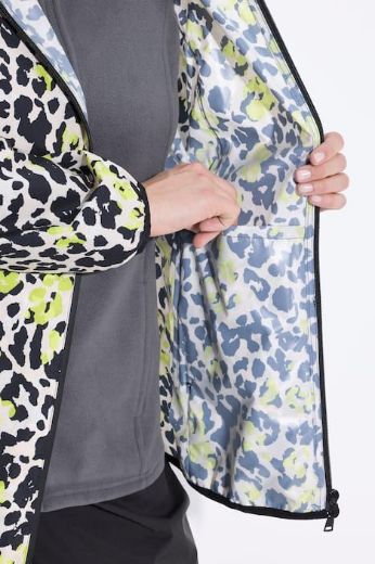 Plus size veliki brojevi Jakna lagana za kišu s leopard printom za punije