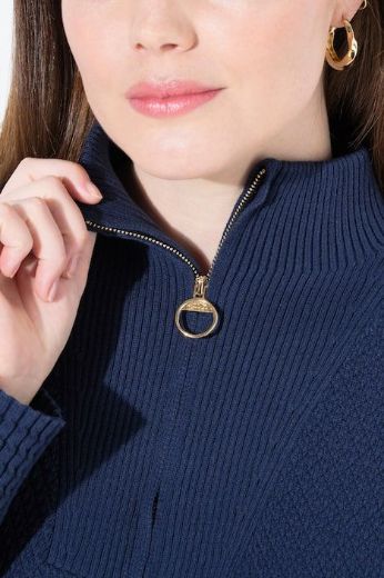 Plus size veliki brojevi Pulover s patentnim zatvaračem povišenog ovratnika za punije